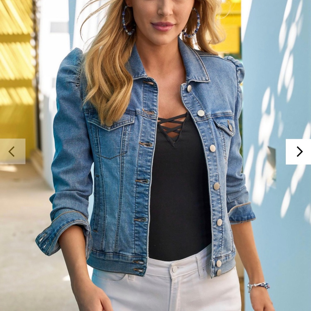 Denim Puff Sleeve jacket